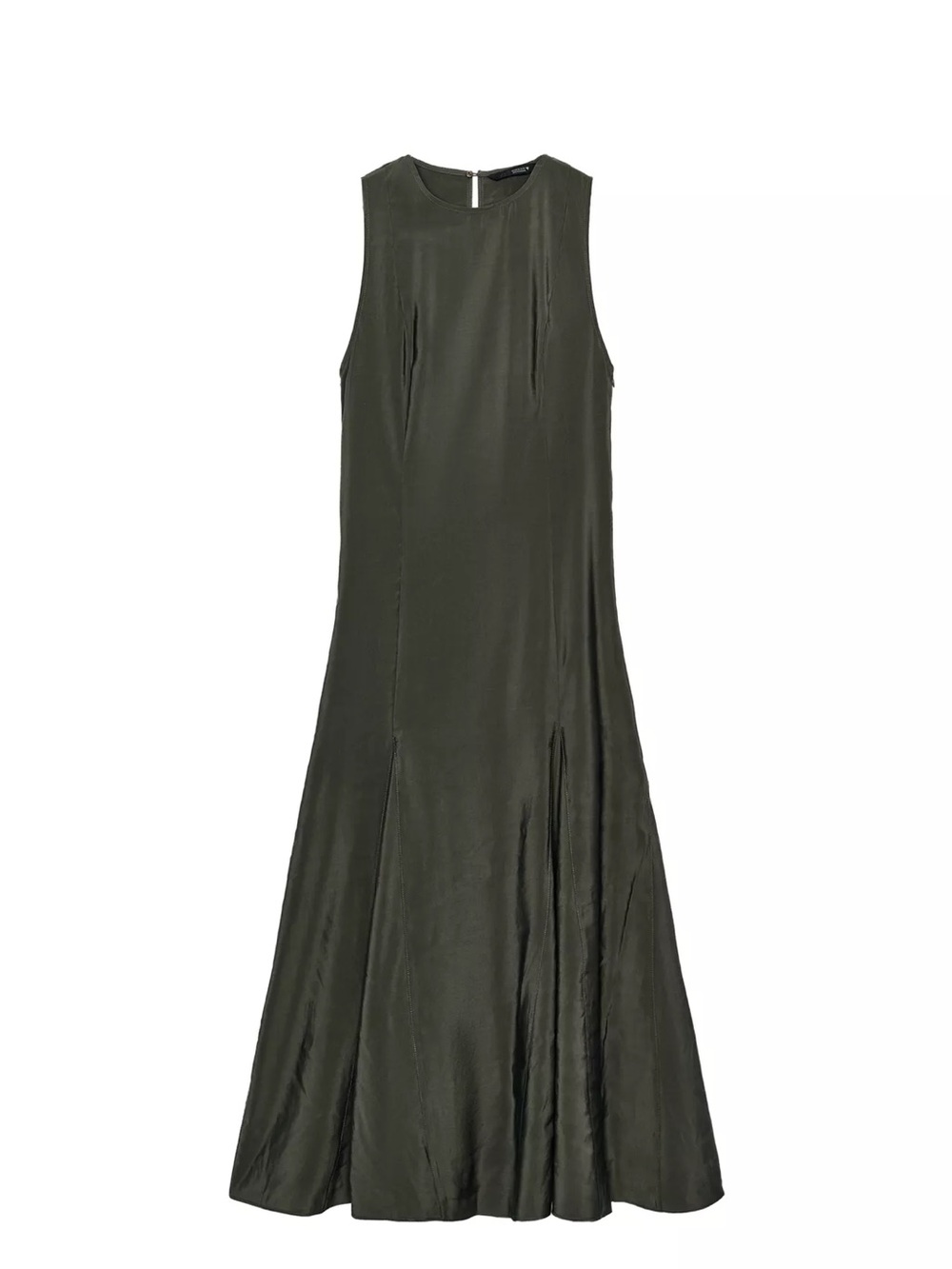 Zara Olive Green Sleeveless Maxi Dress